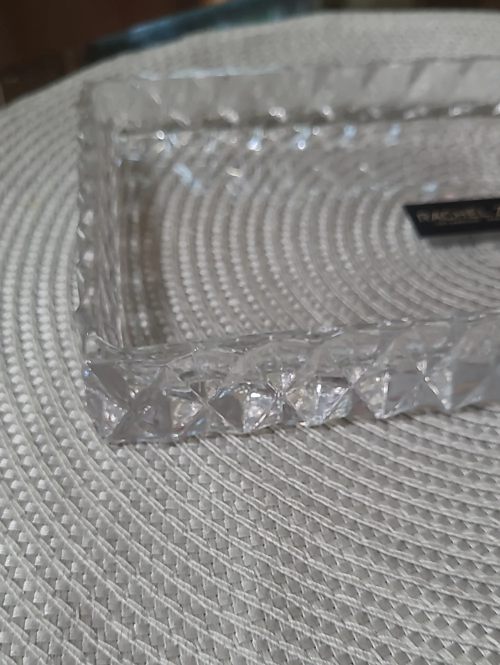 Rachel Zoe Clear Crystal-Effect Rectangular Tray